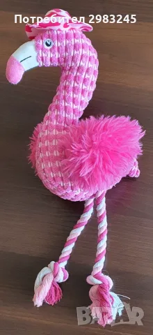 Кучешка играчка "Розово фламинго"