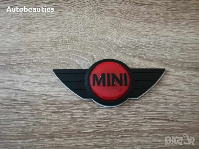 MINI Cooper емблема стар стил черно с червено