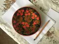 Руска рисувана дървена чинийка, снимка 7