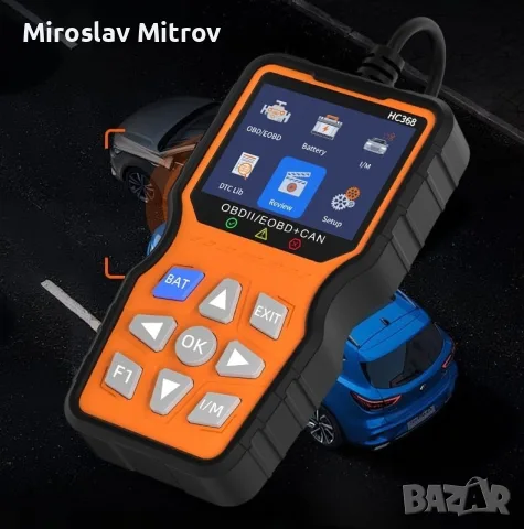 Автодиагностичен тестер Techstar HC368 OBD2 EOBD CAN, дисплей 2.8, снимка 4 - Аксесоари и консумативи - 56582652