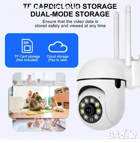 Промоция!!!4 броя WiFi Камери за Наблюдение,Камери за видеонаблюдение. 1080P HD, Външни, снимка 7 - Комплекти за видеонаблюдение - 56717748