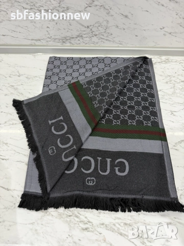Gucci шал кашмир и коприна, снимка 9 - Шалове - 56559358