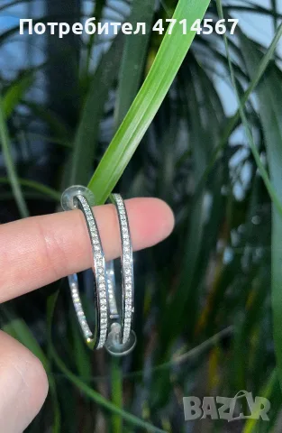 Обеци на Swarovski, снимка 2 - Обеци - 56748275