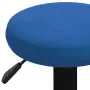 vidaXL Бар табуретки, 2 бр, сини, кадифе, снимка 6