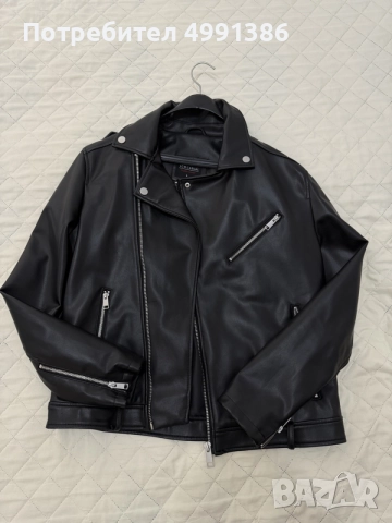 Мъжко черно кожено яке LC Waikiki –  biker модел