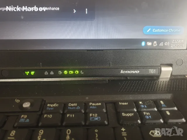 Лаптоп Lenovo T61, снимка 3 - Лаптопи за дома - 55736375