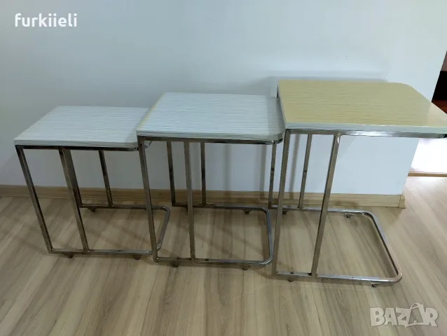 3 помощни масички  с колелца, снимка 9 - Маси - 56607098
