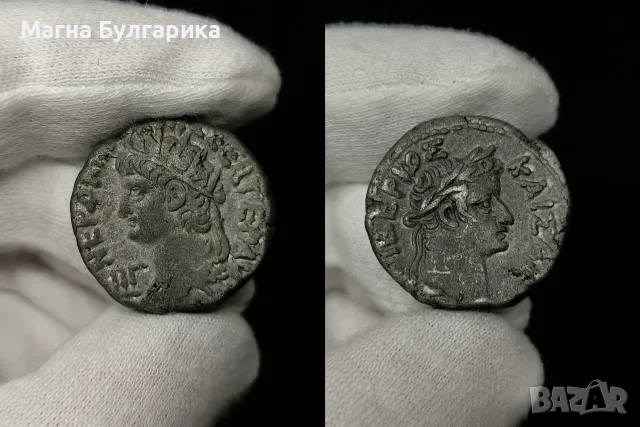 Александрийска Тетрадрахма на Император Неро, 13 година на управление