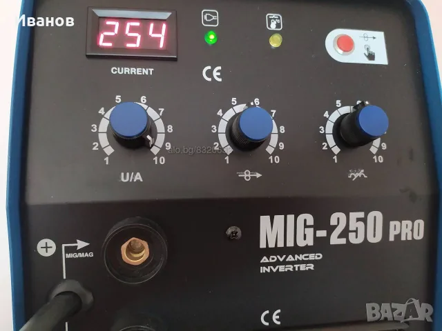 250 Заваръчен / Телоподаващ апарат МАХ PROFESSIONAL MIG 250А - 4м. евро шланг -Телоподаващо
