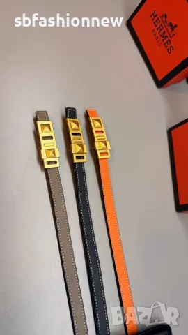 Hermes ❣️ Prada естествена кожа колан, снимка 8 - Колани - 56619427