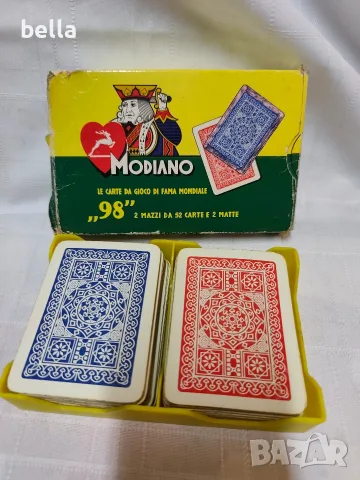 Оригинален ретро комплект карти за игра Modiano „98“, внос от времето на соца. 