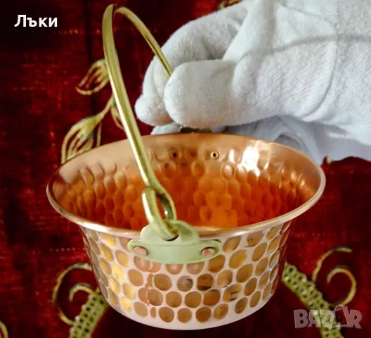 Медна чаша котле,чиста червена мед.