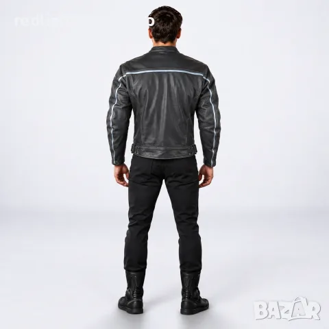 Dynamics Мъжко кожено мото яке M, снимка 5 - Аксесоари и консумативи - 56590379