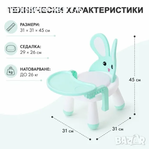 Продавам детско столче с масичка за хранене, снимка 7 - Столчета за хранене - 56635955