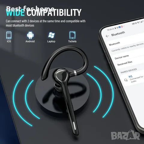 Bluetooth слушалки VOTAZIB, снимка 2 - Bluetooth слушалки - 56678678