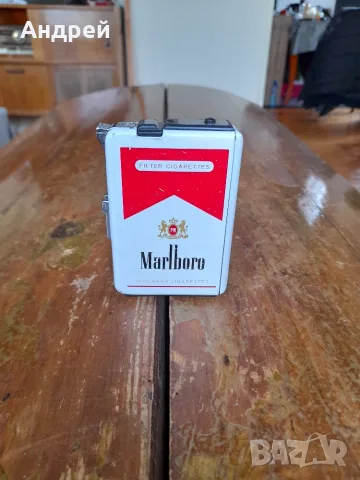 Стара табакера,запалка Marlboro, снимка 3 - Други ценни предмети - 56615643