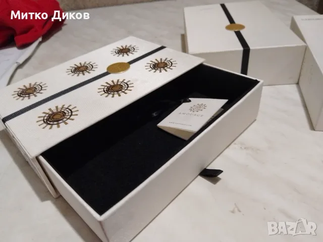 опаковка (кутия) от луксозен парфюм на марката Amouage 170х115х42мм нови