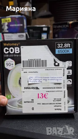 Нова Смарт COB LED Лента Wefomey 10м – Студено бяла 6500K, Гъвкаво линейно осветление, Bluetooth