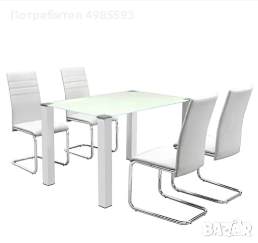 Трапезна маса с 4 стола, снимка 2 - Маси - 56596688