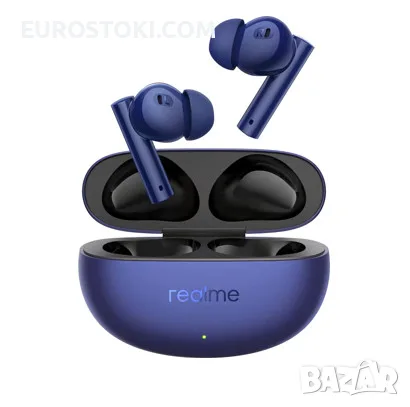 Безжични слушалки Realme Buds Air 5, Bluetooth слушалки с 50 dB активно шумопотискане, синьо