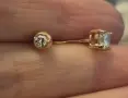Златна обеца за пъп  ,пиърсинг, снимка 4
