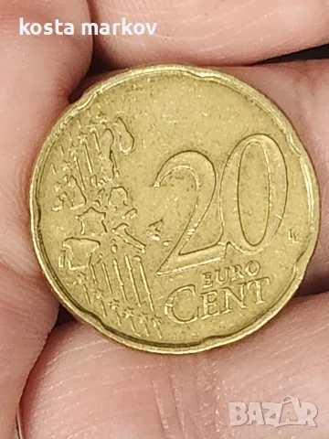 20 евроцента Франция 1999 г., снимка 2 - Нумизматика и бонистика - 56638267