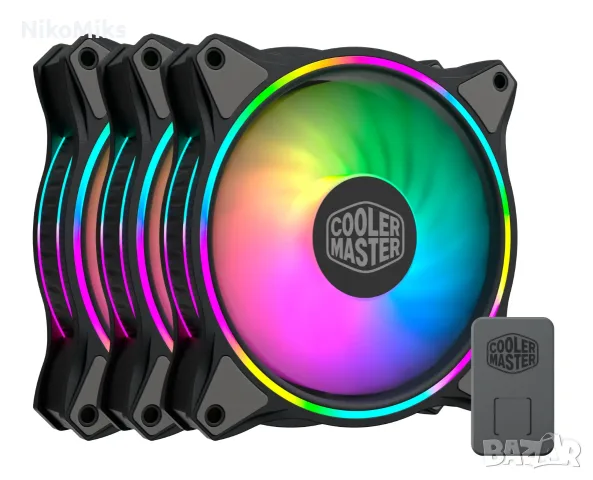 Ново Комплект Вентилатори Cooler Master MasterFan MF120 Halo (3 in 1) ARGB