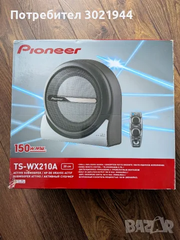 Активен субуфер Pioneer TS-WX210A, 20 см, 150 W, с дистанционно
