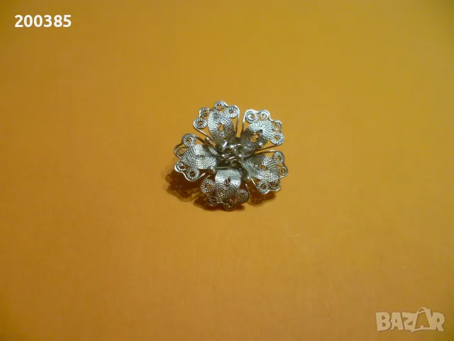 Изящна  сребърна брошка, снимка 3 - Други - 56701052