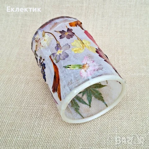 Фенер с хербарий, снимка 5 - Декорация за дома - 56652473