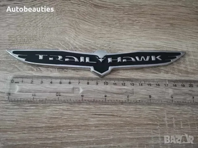 Jeep Trailhawk черна емблема голям размер, снимка 2 - Аксесоари и консумативи - 56580830