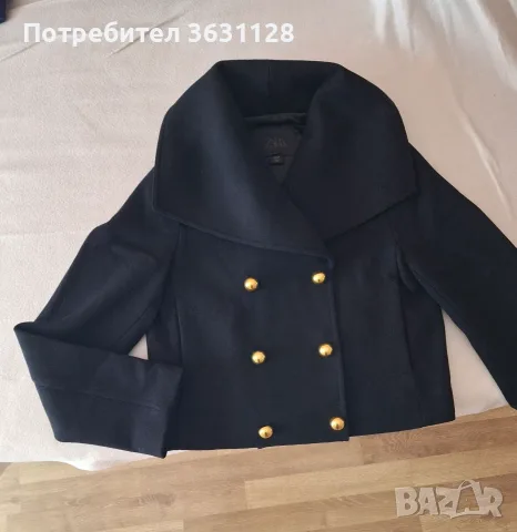 Дамско черно палто