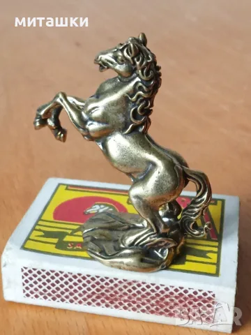 Бронзова фигурка кон, снимка 6 - Статуетки - 56621407