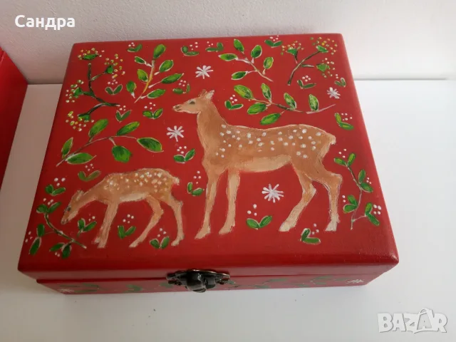 Дървени коледни кутии , снимка 7 - Коледни подаръци - 56558740