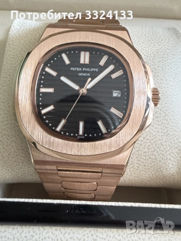 Patek Philippe Nautilus 40mm Rose Gold Black Dial, снимка 2 - Мъжки - 56603748