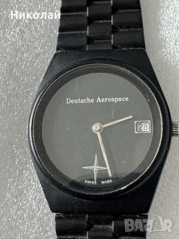 DEUTSCHE AEROSPACE-ШВЕЙЦ.ЧАСОВНИК КВАРЦ, снимка 3 - Мъжки - 56565130