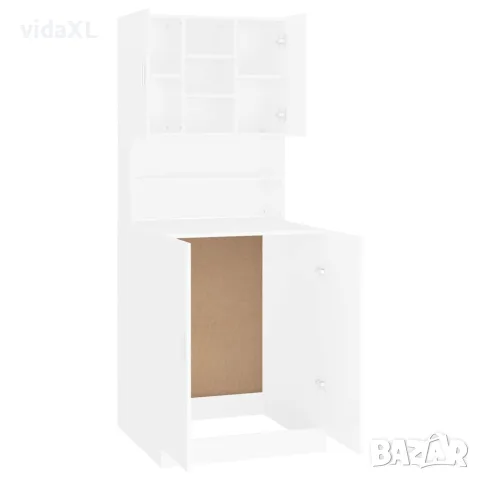 vidaXL Шкаф за пералня, бял, снимка 6 - Шкафове - 56146555