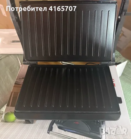 Мултифункционален грил тостер 1000W - терморегулатор и отваряне на 180°