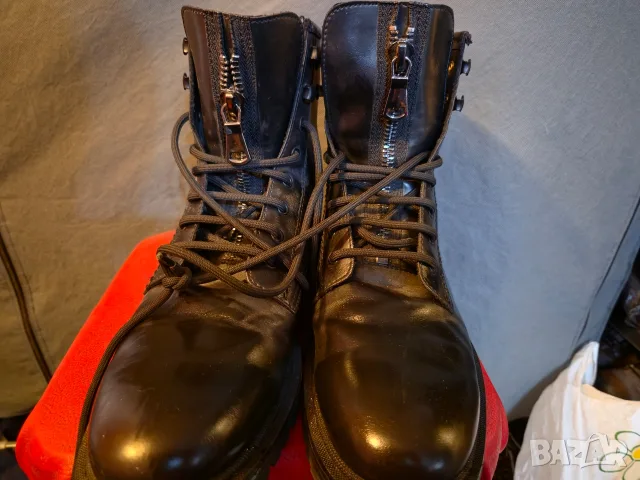 Zara-43-44-естествена кожа, снимка 4 - Мъжки боти - 56643930