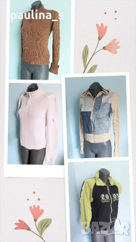 Четири броя / Памучен пуловер / Суичър "Zara" basic, "TCM", "ONLY" , снимка 1 - Блузи с дълъг ръкав и пуловери - 27266449