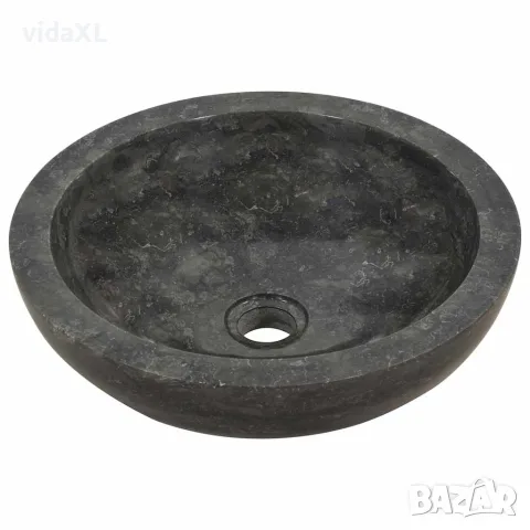 vidaXL Мивка, 40x12 см, мрамор, черна, снимка 8 - Мивки - 56146011