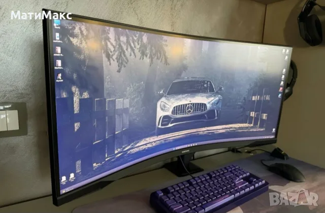 Samsung Odyssey G5 34 '' Curved 165Hz, снимка 2 - Монитори - 56609021
