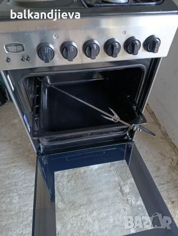 Комбинирана готварска печка Indesit клас А, инокс, снимка 2 - Печки, фурни - 56725066