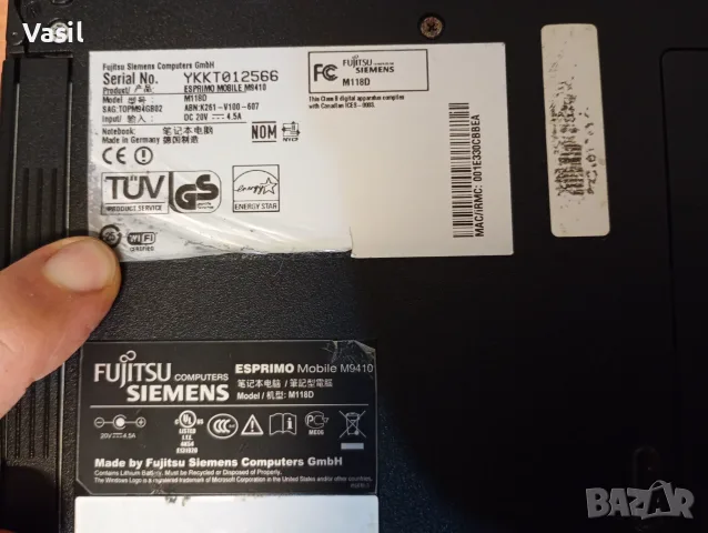 Лаптоп Fujitsu Siemens Esprimo Mobile M9410, снимка 11 - Лаптопи за дома - 56710583