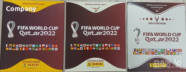 3 различни версии празни албуми от Световното 2022 Panini Панини 