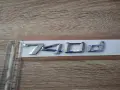 сребриста емблема BMW 740d, снимка 3