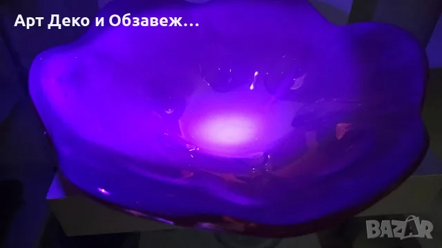 Масивна стъклена фруктиера, снимка 6 - Декорация за дома - 56593257