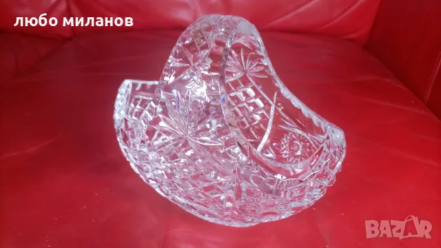 Кристална кошничка, бонбониера, бижу, изключително красива