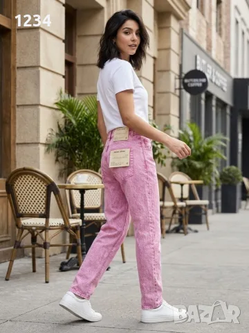 розови дамски дънки Pause Jeans., снимка 1 - Дънки - 56347109