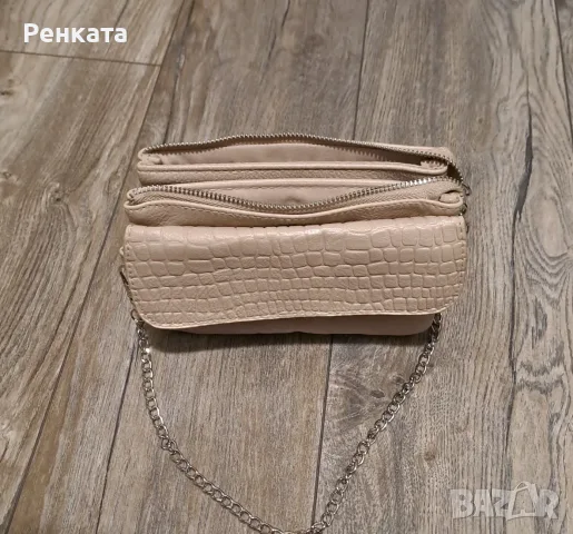 Дамска мини чантичка в бежово, снимка 5 - Чанти - 56749694